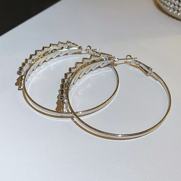 New Sterling silver Hoop Earrings - Picture 3 of 4